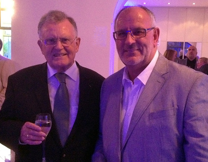 Seit vielen Jahren gute Freunde und trafen aktuell in Leimen aufeinander: Ministerpräsident a.D. Erwin Teufel und Werner Pfisterer.